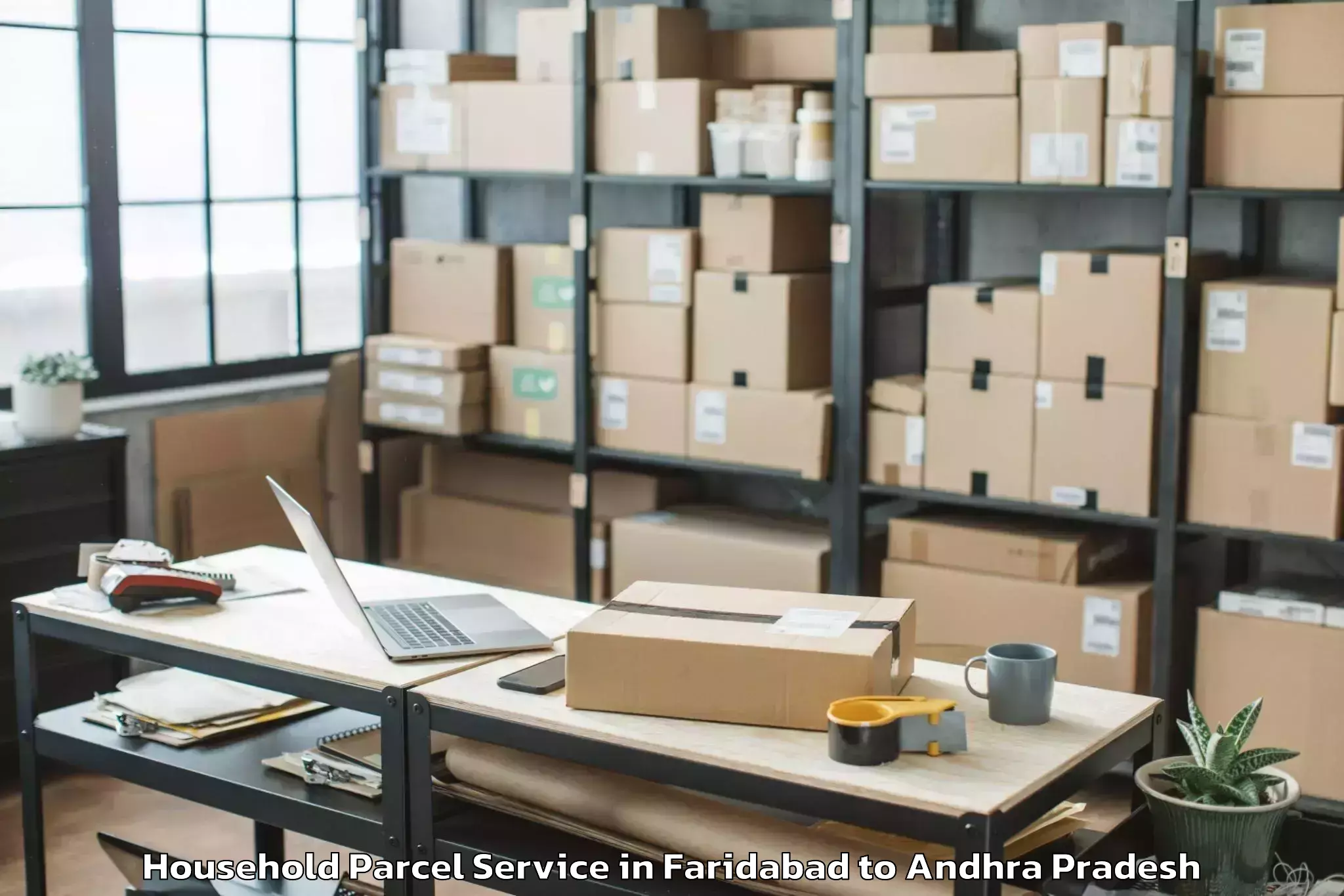 Book Faridabad to Gangaraju Madugula Household Parcel